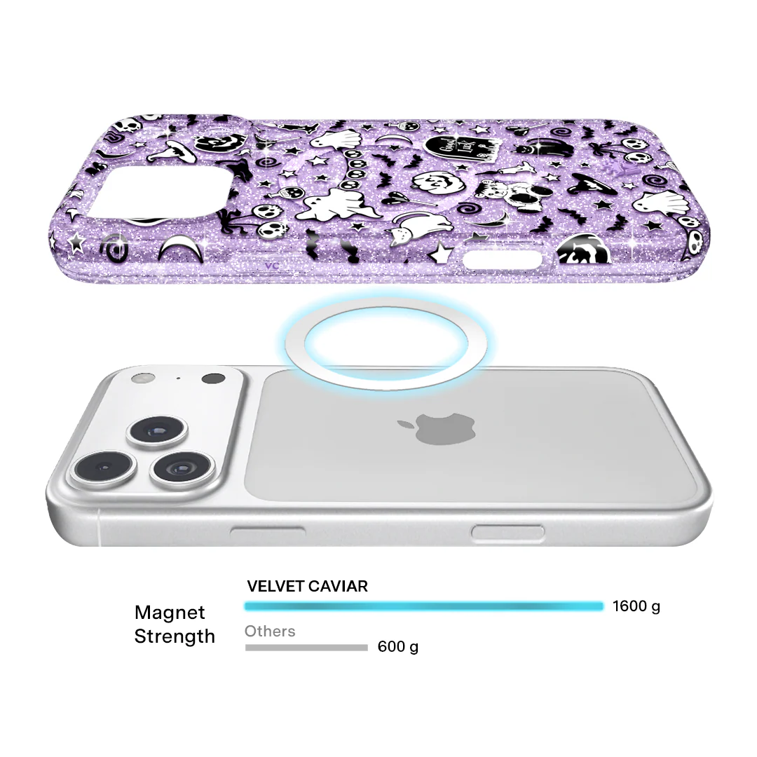 Witchy Lilac Glitter iPhone Case - Image 89