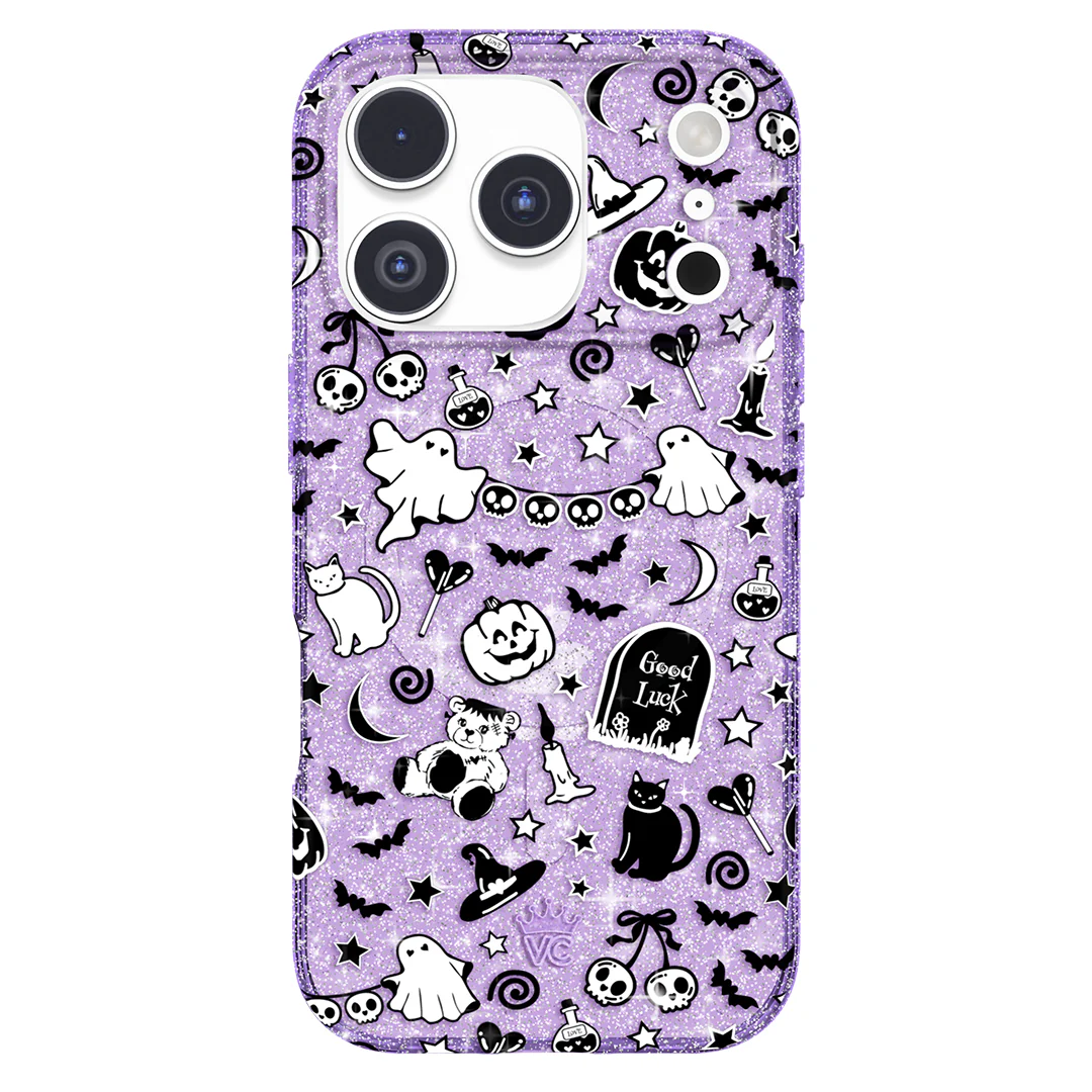 Witchy Lilac Glitter iPhone Case - Image 91