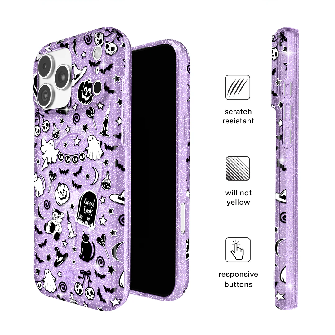 Witchy Lilac Glitter iPhone Case - Image 95