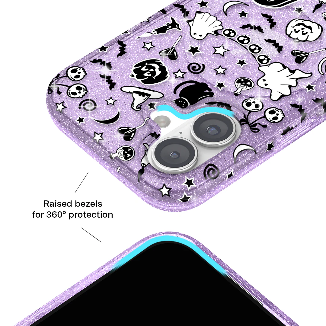 Witchy Lilac Glitter iPhone Case - Image 98