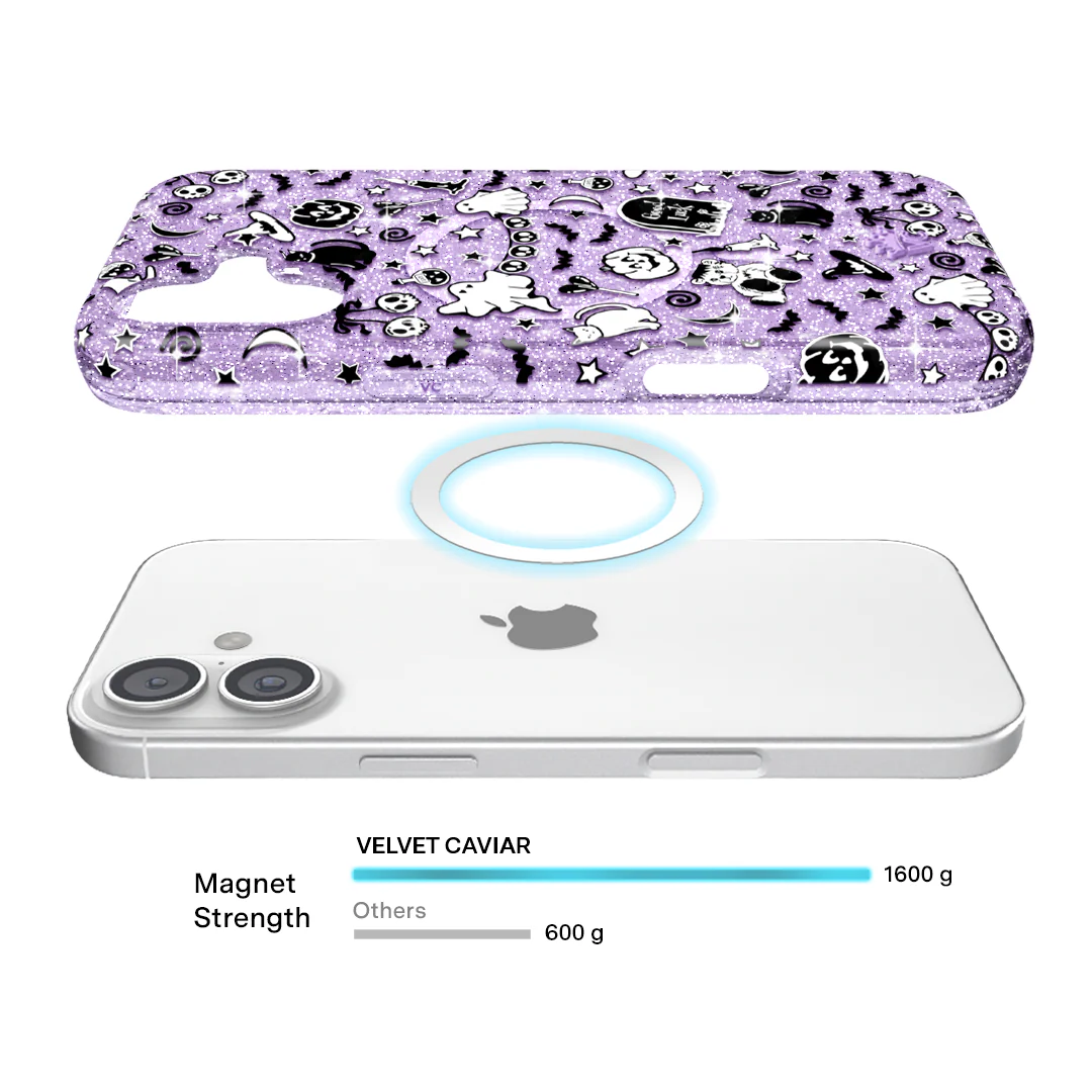 Witchy Lilac Glitter iPhone Case - Image 99