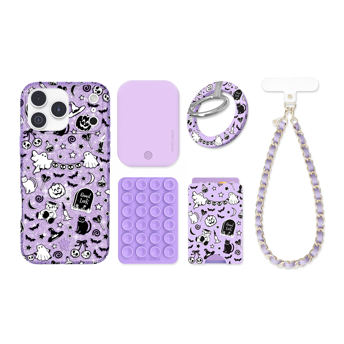 Witchy Lilac Glitter iPhone Bundle Set - Image 3