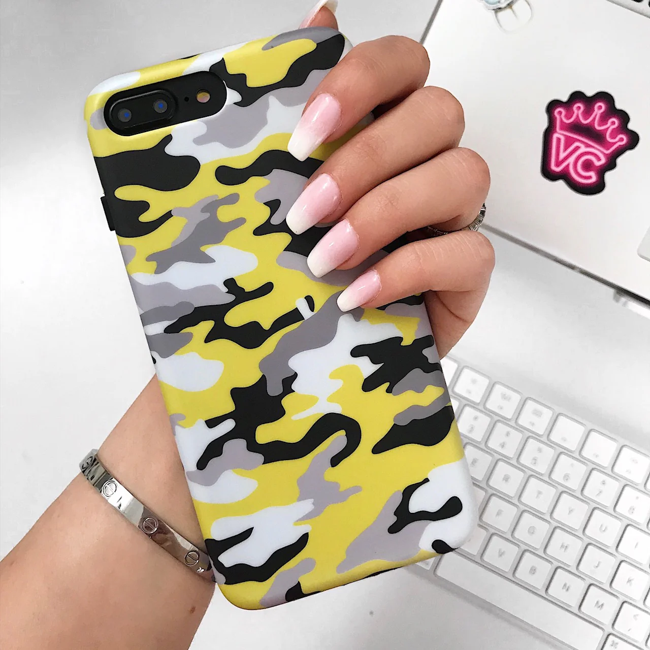 Yellow Camo iPhone Case - Image 16