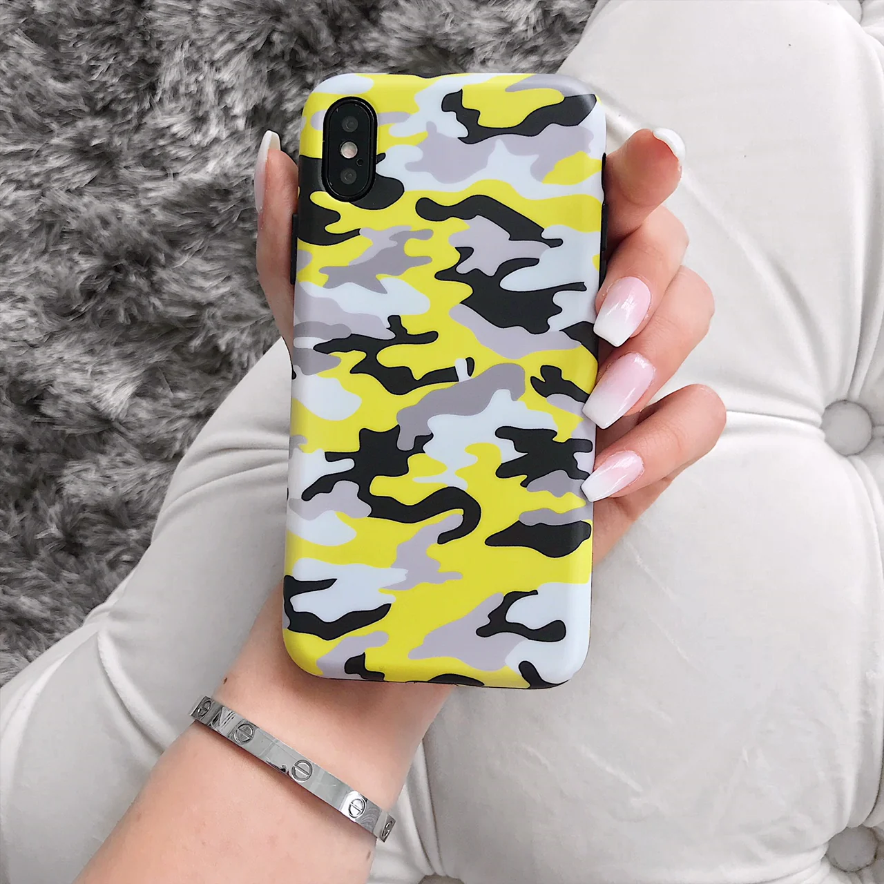 Yellow Camo iPhone Case - Image 30