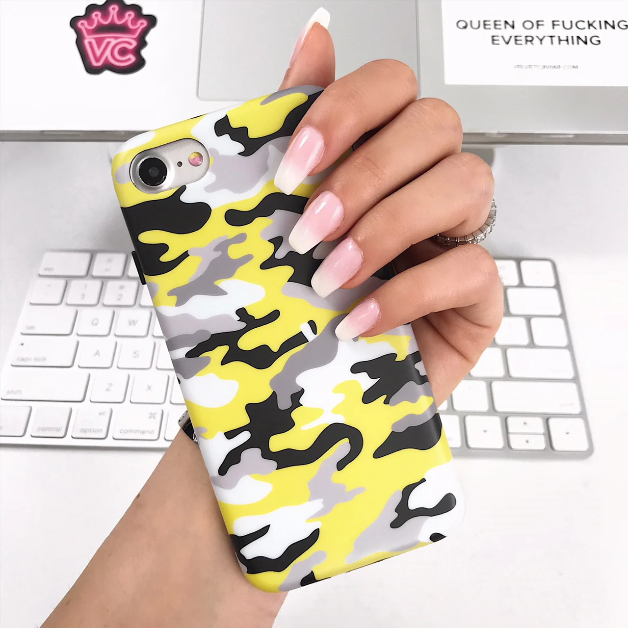 Yellow Camo iPhone Case - Image 9
