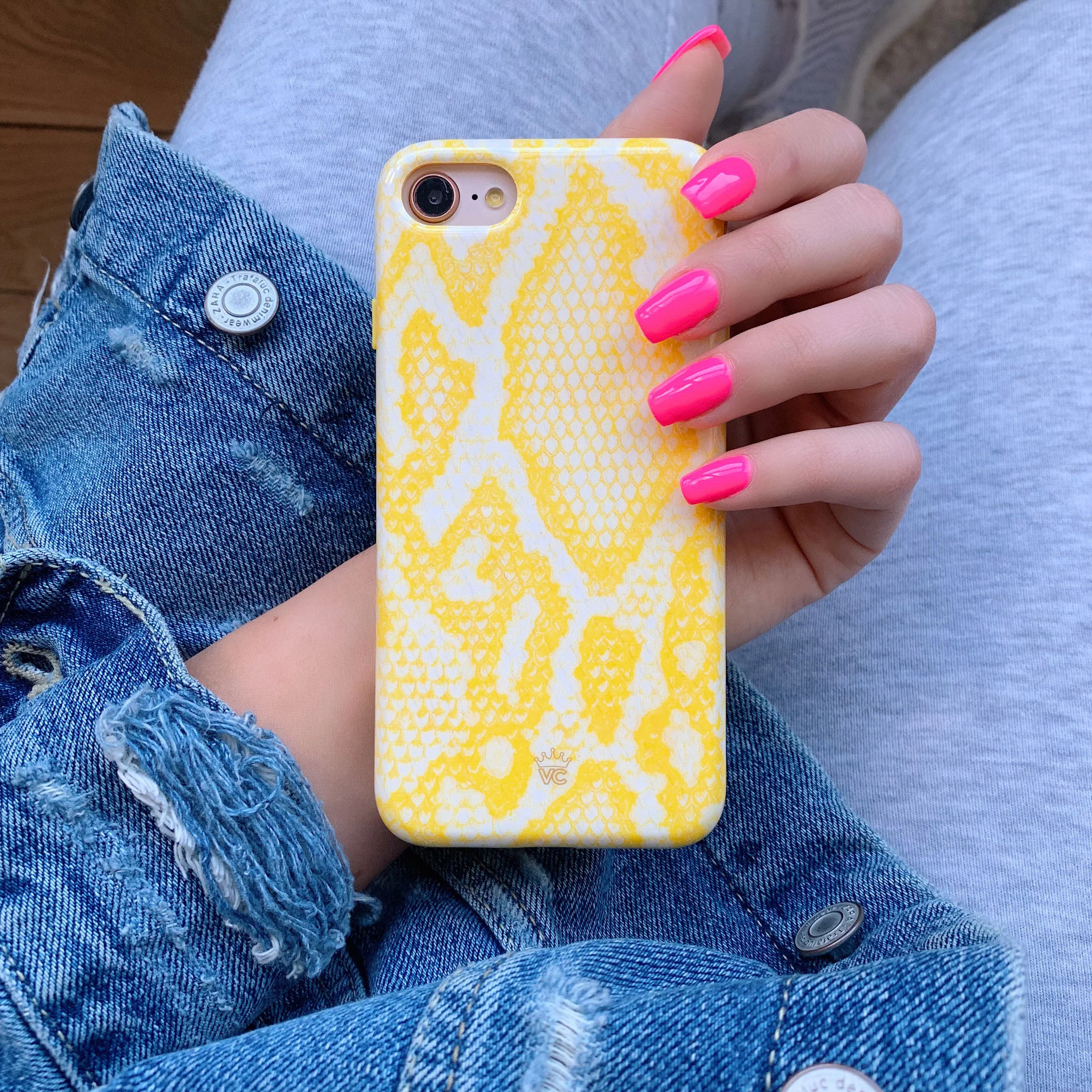 Yellow Snakeskin iPhone Case - Image 23